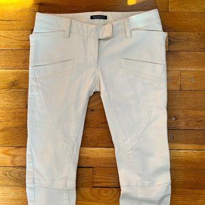 Balmain Low Rise Cream Skinny Ankle Jeans